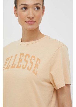 Ellesse t-shirt bawełniany kolor pomarańczowy SGR17859-LIGHTGREY ze sklepu ANSWEAR.com w kategorii Bluzki damskie - zdjęcie 154457787
