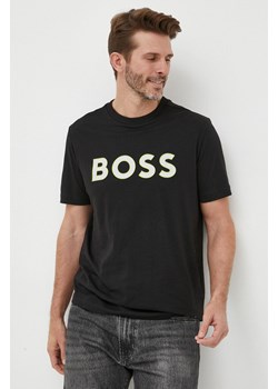 BOSS t-shirt BOSS GREEN męski kolor czarny z nadrukiem ze sklepu ANSWEAR.com w kategorii T-shirty męskie - zdjęcie 154457837