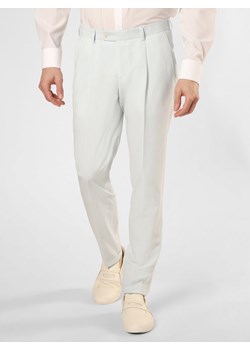 Finshley & Harding London Męskie spodnie od garnituru modułowego Mężczyźni Slim Fit miętowy marmurkowy ze sklepu vangraaf w kategorii Spodnie męskie - zdjęcie 154458008