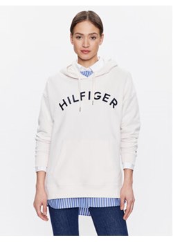Tommy Hilfiger Bluza Varsity WW0WW37797 Écru Relaxed Fit ze sklepu MODIVO w kategorii Bluzy damskie - zdjęcie 154463275