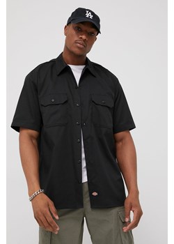 Dickies koszula męska kolor czarny regular z kołnierzykiem klasycznym ze sklepu ANSWEAR.com w kategorii Koszule męskie - zdjęcie 154464937