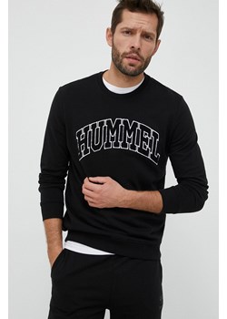 Hummel bluza bawełniana męska kolor czarny z aplikacją ze sklepu ANSWEAR.com w kategorii Bluzy męskie - zdjęcie 154465058