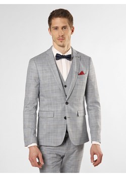 Finshley & Harding London Męska marynarka od garnituru modułowego Mężczyźni Slim Fit jasnoniebieski w kratkę ze sklepu vangraaf w kategorii Marynarki męskie - zdjęcie 154470098