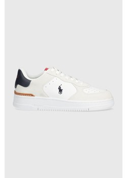 Polo Ralph Lauren sneakersy skórzane Masters Crt kolor biały 809891794001 ze sklepu ANSWEAR.com w kategorii Buty sportowe męskie - zdjęcie 154520198