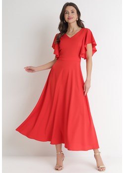 Czerwona Sukienka Emilienne ze sklepu Born2be Odzież w kategorii Sukienki - zdjęcie 154537505