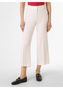 Cambio Spodnie z dodatkiem lnu Kobiety Bawełna biały jednolity ze sklepu vangraaf w kategorii Spodnie damskie - zdjęcie 154560255