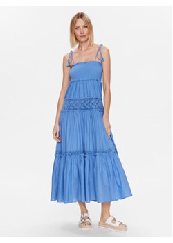 TWINSET Sukienka plażowa 231LM2YEE Niebieski Relaxed Fit ze sklepu MODIVO w kategorii Odzież plażowa - zdjęcie 155172289
