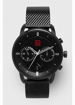Hugo zegarek 1530260 męski kolor czarny ze sklepu ANSWEAR.com w kategorii Zegarki - zdjęcie 155780698