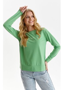Top Secret bluza damska z minimalistycznym napisem w kolorze zielonym SBL1223, Kolor zielony, Rozmiar 42, Top Secret ze sklepu Primodo w kategorii Bluzy damskie - zdjęcie 155796636