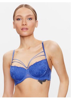 Hunkemöller Biustonosz z fiszbiną Lidia 201168 Niebieski ze sklepu MODIVO w kategorii Biustonosze - zdjęcie 155798707