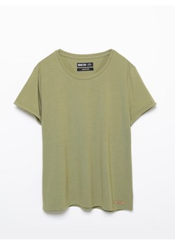 Koszulka damska z wiskozy khaki Lenowa 303 ze sklepu Big Star w kategorii Bluzki damskie - zdjęcie 155801727