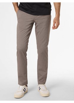 Alberto Spodnie  Mężczyźni Bawełna mocca wypukły wzór tkaniny ze sklepu vangraaf w kategorii Spodnie męskie - zdjęcie 155813226