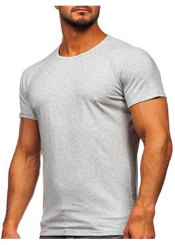 T-shirt męski bez nadruku jasnoszary Denley 2005-1 ze sklepu Denley w kategorii T-shirty męskie - zdjęcie 155815678