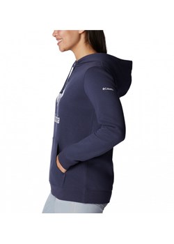 Damska bluza dresowa nierozpinana z kapturem Columbia Trek Graphic Hoodie - granatowa ze sklepu Sportstylestory.com w kategorii Bluzy damskie - zdjęcie 155818686