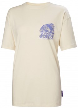 Damski t-shirt z nadrukiem Helly Hansen Women's Play - kremowy ze sklepu Sportstylestory.com w kategorii T-shirty chłopięce - zdjęcie 155836137