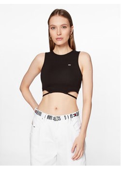 Tommy Jeans Top DW0DW15662 Czarny Slim Fit ze sklepu MODIVO w kategorii Bluzki damskie - zdjęcie 155849099