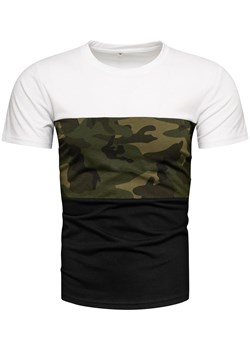 Koszulka męska z dodatkiem moro Recea ze sklepu Recea.pl w kategorii T-shirty męskie - zdjęcie 155849515