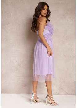 Fioletowa Tiulowa Sukienka bez Ramiączek z Falbankami Tremone ze sklepu Renee odzież w kategorii Sukienki - zdjęcie 155934978