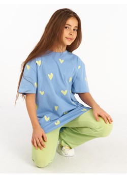 GATE Bawełniana koszulka z nadrukiem w serce 8Y ze sklepu gateshop w kategorii Bluzki dziewczęce - zdjęcie 155946179