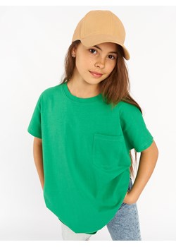 GATE Bawełniany t-shirt basic z kieszonką 8Y ze sklepu gateshop w kategorii Bluzki dziewczęce - zdjęcie 155946305