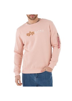 Bluza Alpha Industries Label Sweater 118312640 - różowa ze sklepu streetstyle24.pl w kategorii Bluzy męskie - zdjęcie 155951649