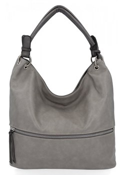 Torebka Damska XL firmy Hernan Jasno Szara ze sklepu torbs.pl w kategorii Torby Shopper bag - zdjęcie 155968569