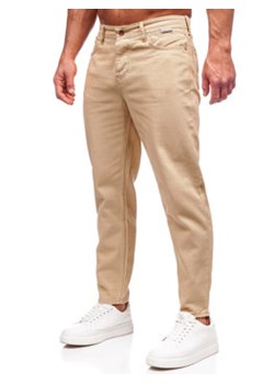 Ecru spodnie materiałowe męskie Denley GT ze sklepu Denley w kategorii Spodnie męskie - zdjęcie 155968578
