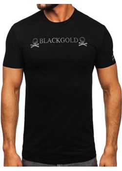 Czarny t-shirt męski z nadrukiem Denley MT3050 ze sklepu Denley w kategorii T-shirty męskie - zdjęcie 155968579