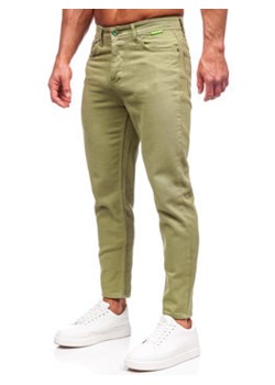 Zielone spodnie materiałowe męskie Denley GT ze sklepu Denley w kategorii Spodnie męskie - zdjęcie 155968586