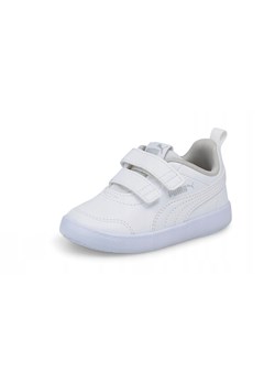 PUMA Buty dziecięce Courtflex V2 białe ze sklepu taniesportowe.pl w kategorii Trampki dziecięce - zdjęcie 156005299