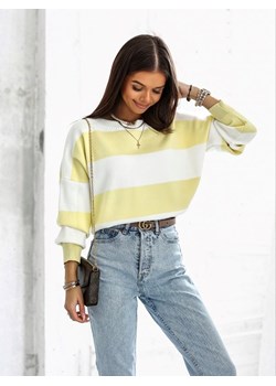 Sweter Macan Stripes Żółty ze sklepu Lisa Mayo w kategorii Swetry damskie - zdjęcie 156006137