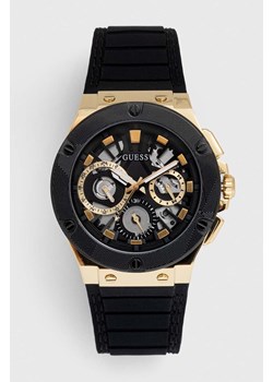 Guess zegarek męski kolor czarny ze sklepu ANSWEAR.com w kategorii Zegarki - zdjęcie 156012118