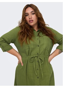 ONLY Carmakoma Sukienka koszulowa 15281039 Zielony Relaxed Fit ze sklepu MODIVO w kategorii Sukienki - zdjęcie 156013765