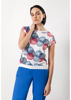Bluzka ozdobiona nadrukiem przedstawiającym kolorowe, ażurowe koła ze sklepu Molton w kategorii Bluzki damskie - zdjęcie 156078687