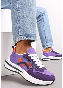 Fioletowe Sneakersy przed Kostkę z Modnymi Przeszyciami Ciana ze sklepu renee.pl w kategorii Buty sportowe damskie - zdjęcie 156083779