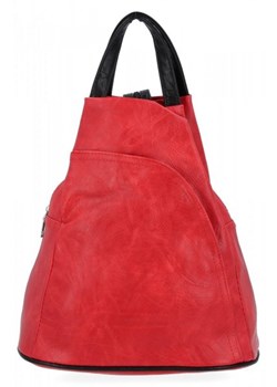 Uniwersalny Plecak Damski firmy Hernan Czerwony ze sklepu torbs.pl w kategorii Plecaki - zdjęcie 156106729