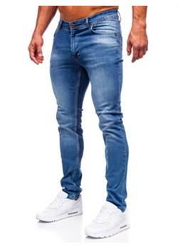 Granatowe spodnie jeansowe męskie slim fit Denley 6767 ze sklepu Denley w kategorii Jeansy męskie - zdjęcie 156106767