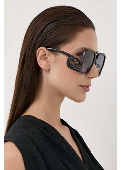 Gucci okulary przeciwsłoneczne damskie kolor czarny ze sklepu ANSWEAR.com w kategorii Okulary przeciwsłoneczne damskie - zdjęcie 156107205