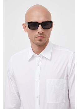 BOSS koszula bawełniana BOSS ORANGE męska kolor biały regular z kołnierzykiem klasycznym ze sklepu ANSWEAR.com w kategorii Koszule męskie - zdjęcie 156107805