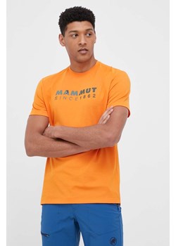 Mammut t-shirt sportowy Trovat Logo kolor pomarańczowy ze sklepu ANSWEAR.com w kategorii T-shirty męskie - zdjęcie 156128828