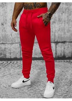 Spodnie dresowe męskie czerwone OZONEE JS/XW01Z ze sklepu ozonee.pl w kategorii Spodnie męskie - zdjęcie 156155508