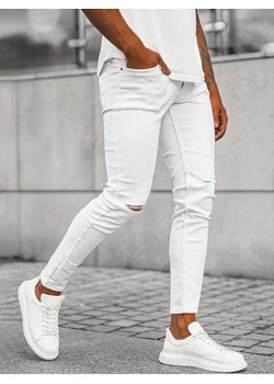 Spodnie jeansowe męskie białe OZONEE E/5391/01Z ze sklepu ozonee.pl w kategorii Jeansy męskie - zdjęcie 156155517