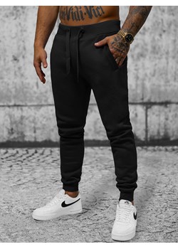 Spodnie dresowe męskie czarne OZONEE JS/XW01Z ze sklepu ozonee.pl w kategorii Spodnie męskie - zdjęcie 156155535