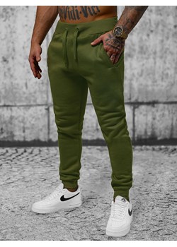 Spodnie dresowe męskie khaki OZONEE JS/XW01Z ze sklepu ozonee.pl w kategorii Spodnie męskie - zdjęcie 156166986