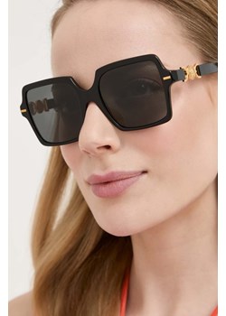 Versace okulary przeciwsłoneczne damskie kolor czarny 0VE4441 ze sklepu ANSWEAR.com w kategorii Okulary przeciwsłoneczne damskie - zdjęcie 156183415