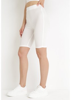 Białe Szorty Kolarki z Gumką w Pasie Enima ze sklepu Born2be Odzież w kategorii Szorty - zdjęcie 156187095