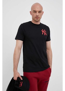 47brand t-shirt bawełniany MLB New York Yankees kolor czarny z nadrukiem ze sklepu ANSWEAR.com w kategorii T-shirty męskie - zdjęcie 156193096