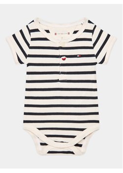 Tommy Hilfiger Body dziecięce KN0KN01633 Biały Regular Fit ze sklepu MODIVO w kategorii Body niemowlęce - zdjęcie 156206298