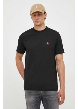 Tommy Hilfiger t-shirt bawełniany kolor czarny z aplikacją ze sklepu ANSWEAR.com w kategorii T-shirty męskie - zdjęcie 156209487