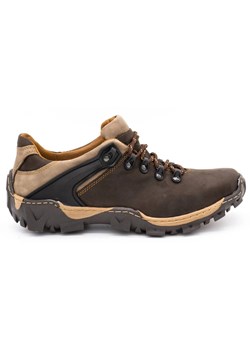 KENT Męskie buty trekkingowe 116 ciemny brąz brązowe ze sklepu ButyModne.pl w kategorii Buty trekkingowe męskie - zdjęcie 156210546